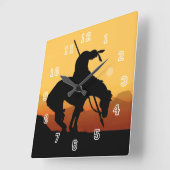 Einde van de wandklok van het spoor Silhouette (Hoek)