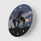 Einde van de wandklok van het spoor Silhouette (Hoek)
