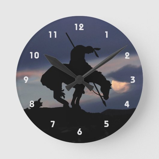 Einde van de wandklok van het spoor Silhouette (Voorkant)