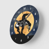 Einde van de wandklok van het spoor Silhouette (Hoek)