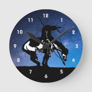 Einde van de wandklok van het spoor Silhouette
