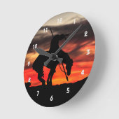 Einde van de wandklok van het spoor Silhouette (Hoek)