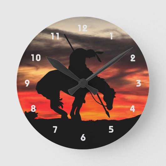 Einde van de wandklok van het spoor Silhouette (Voorkant)