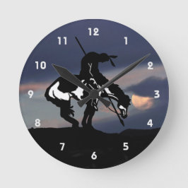 Einde van de wandklok van het spoor Silhouette