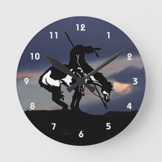 Einde van de wandklok van het spoor Silhouette (Voorkant)