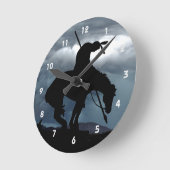 Einde van de wandklok van het spoor Silhouette (Hoek)