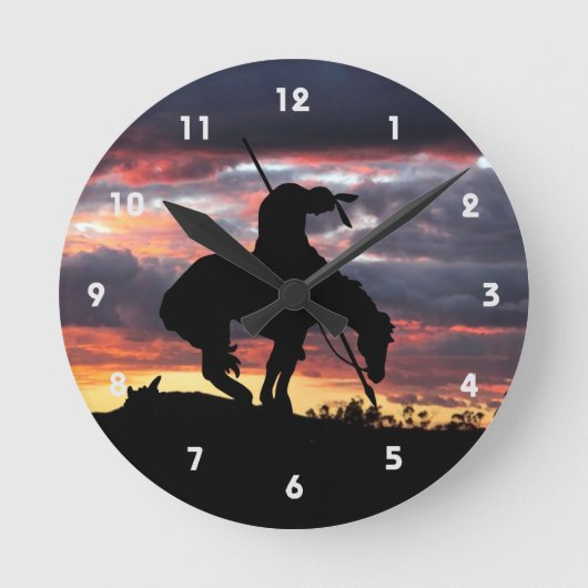 Einde van de wandklok van het spoor Silhouette (Voorkant)