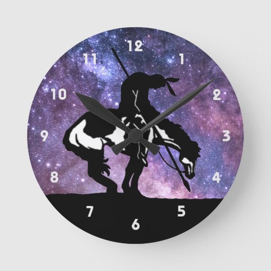 Einde van de wandklok van het spoor Silhouette (Voorkant)