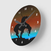 Einde van de wandklok van het spoor Silhouette (Hoek)