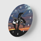 Einde van de wandklok van het spoor Silhouette (Hoek)