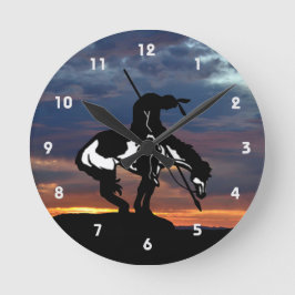 Einde van de wandklok van het spoor Silhouette