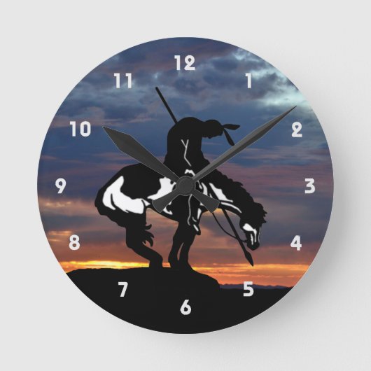 Einde van de wandklok van het spoor Silhouette (Voorkant)