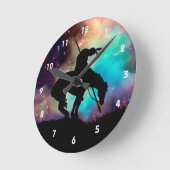 Einde van de wandklok van het spoor Silhouette (Hoek)