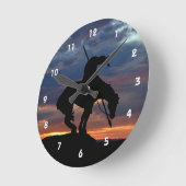 Einde van de wandklok van het spoor Silhouette (Hoek)