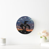 Einde van de wandklok van het spoor Silhouette (Huis)