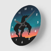 Einde van de wandklok van het spoor Silhouette (Hoek)