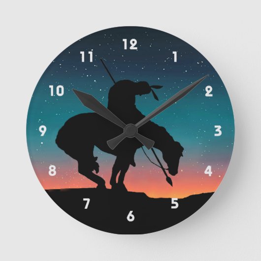 Einde van de wandklok van het spoor Silhouette (Voorkant)