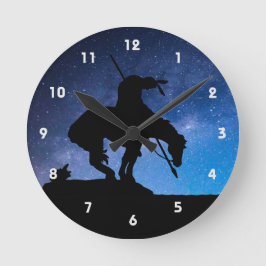 Einde van de wandklok van het spoor Silhouette