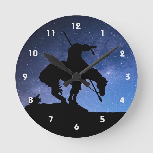 Einde van de wandklok van het spoor Silhouette (Voorkant)