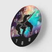 Einde van de wandklok van het spoor Silhouette (Hoek)