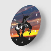 Einde van de wandklok van het spoor Silhouette (Hoek)