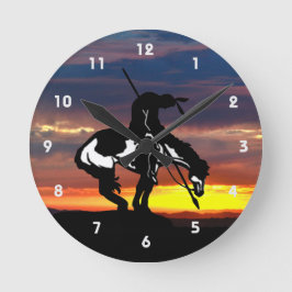 Einde van de wandklok van het spoor Silhouette