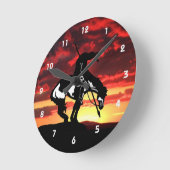 Einde van de wandklok van het spoor Silhouette (Hoek)