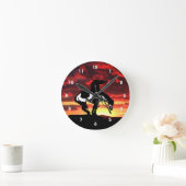 Einde van de wandklok van het spoor Silhouette (Huis)