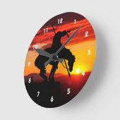 Einde van de wandklok van het spoor Silhouette (Hoek)