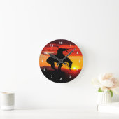 Einde van de wandklok van het spoor Silhouette (Huis)