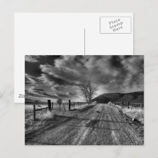 Einde van de wegpostkaart briefkaart (Voorkant / Achterkant)