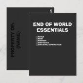 Einde van de Wereld Ansichtkaart Briefkaart (Voorkant / Achterkant)