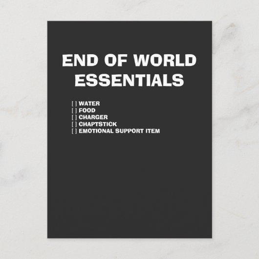 Einde van de Wereld Ansichtkaart Briefkaart (Voorkant)