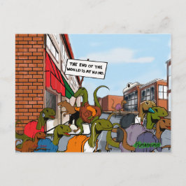 Einde van de wereld dinosaurussen briefkaart