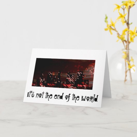 Einde van de wereld (groeten) kaart (Gele Bloem)