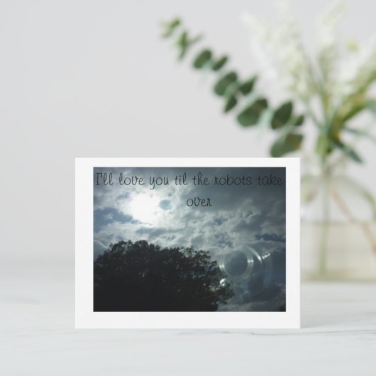 einde van de wereld liefde briefkaart (Staand voorkant)