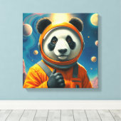 EINDE VAN DE WERELD-REUZENPANDA 3 CANVAS AFDRUK (Insitu (Houten vloer))