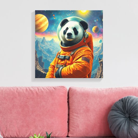 EINDE VAN DE WERELD-REUZENPANDABEER 2 CANVAS AFDRUK (Insitu (Woonkamer))
