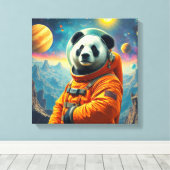 EINDE VAN DE WERELD-REUZENPANDABEER 2 CANVAS AFDRUK (Insitu (Houten vloer))