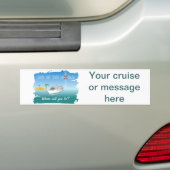 Einde van de wereldcruise bumpersticker (Op auto)