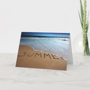 Einde van de zomer aan de kust van Calilfornia Feestdagen Kaart