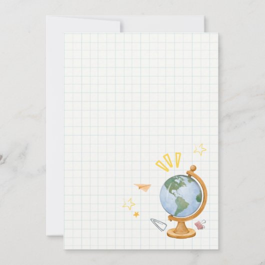 Einde van de zomer Back to School Bash Party Kaart (Achterkant)