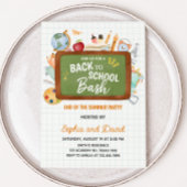 Einde van de zomer Back to School Bash Party Kaart