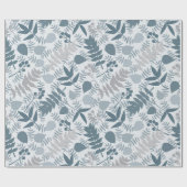 Einde van de zomer blauw inpakpapier (Vlak)