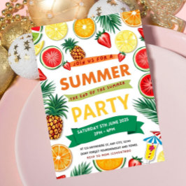 Einde van de Zomer Feest Uitnodiging Zomerfeest Zw