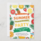 Einde van de Zomer Feest Uitnodiging Zomerfeest Zw (Voorkant)