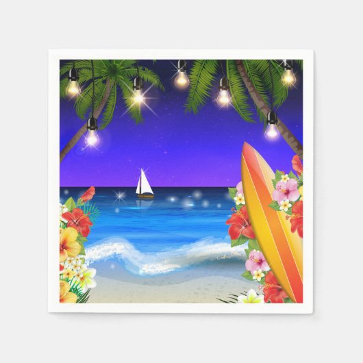 Einde van de zomer papieren servetten (Voorkant)