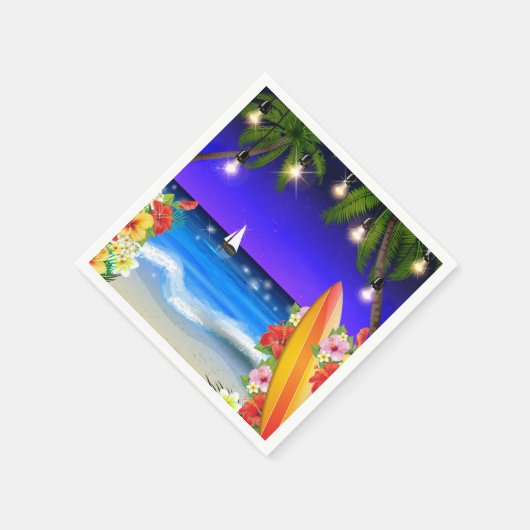 Einde van de zomer papieren servetten (Hoek)