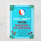 Einde van de zomer pool party uitnodiging (Voorkant)