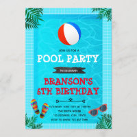 Einde van de zomer pool party uitnodiging